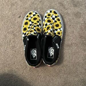 VANS SUNFLOWER SLIP ONS